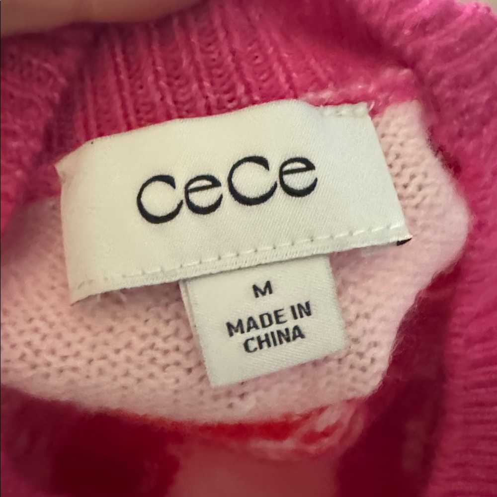 NWT CeCe Sweater Valentine's Day women's Medium Bows and Hearts - Picture 13 of 15